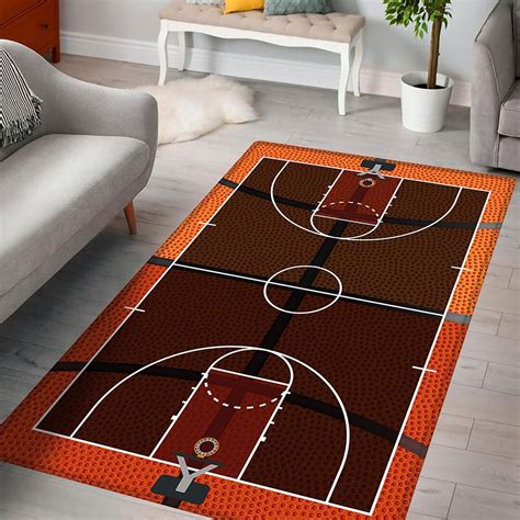 basketball rugs for bedroom|basketball court rug 5x7.